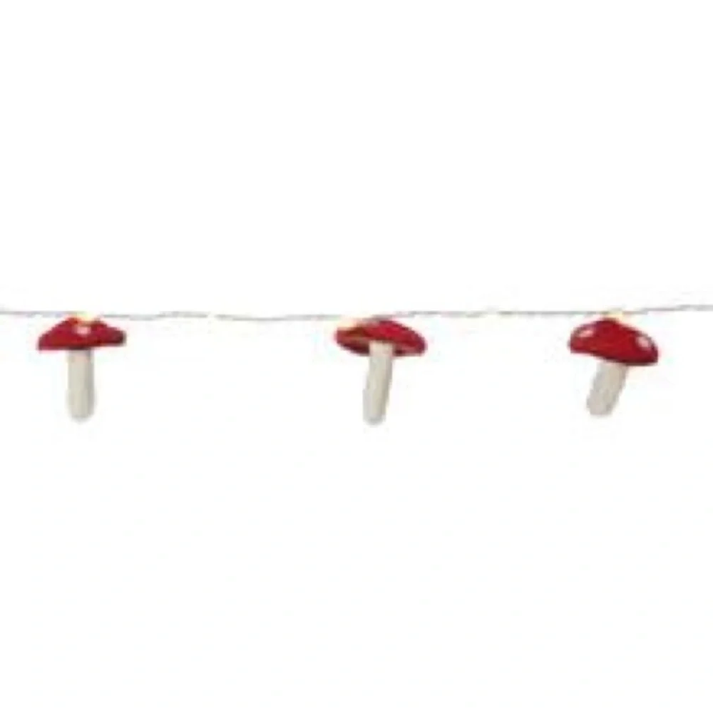 20ct. Warm White LED Felt Mushroom String Lights by Ashland®